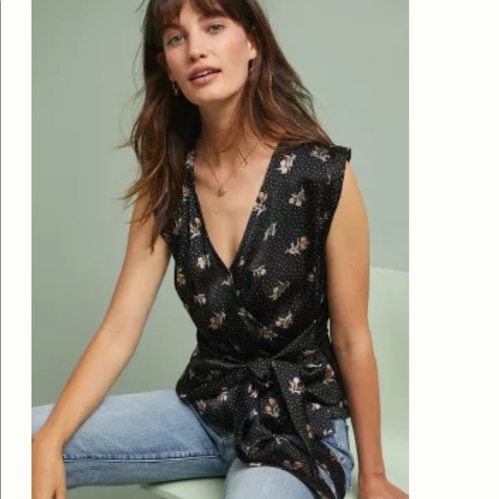 Anthropologie Lenon Brooklyn Wrap Top